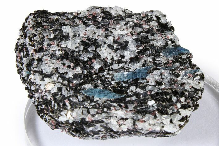 Fluorescent Kyanite & Garnet in Biotite-Quartz Schist - Russia #380672